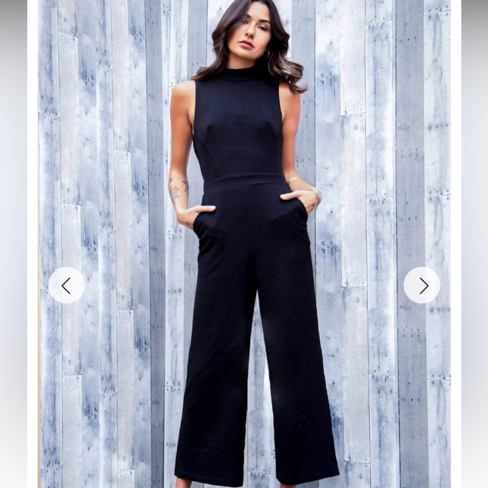 •ANTHROPOLOGIE•charley mock neck jumpsuit - Picture 3 of 7